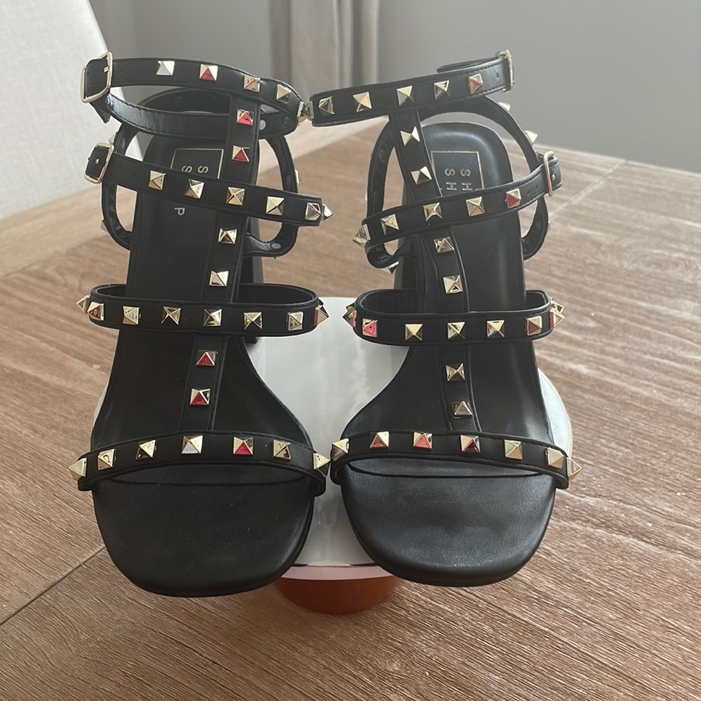 Studded Block Heel Sandal